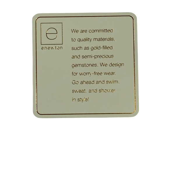 One NEW enewton Jewelry Gift Pouch Mint Faux Suede w/Card - Picture 3 of 4